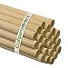 3/4 Inch x 48 Inch Wooden Dowel Rods - Unfinished Hardwood Dowels For Crafts & Woodworking - By Craftparts Direct - Bag of 25