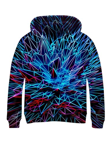 Linnhoy Hoodies for Boys Girls 3D Print Hoody Sweatshirt Unisex Kids Cool Hooded Pullover Shirts Teen Fashion Graphic Hoodies 6-8 Years