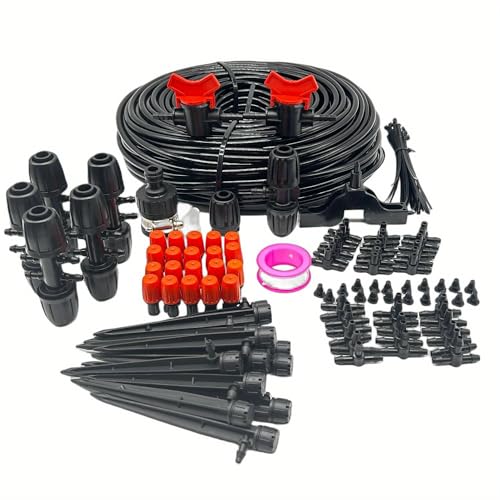 Drip Irrigation Kit, 200Ft+132pcs Garden Watering Automatic System - Micro DIY Irrigation Tubing Kits for Plants Flower Bed, Patio, Lawn (VariantValue)