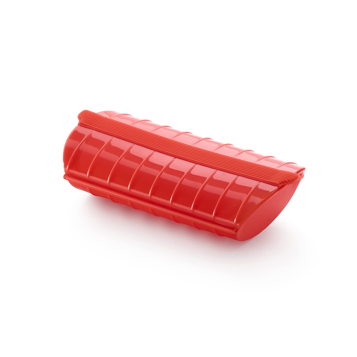 Lékué Microwave Grill, Red microondas, Acero, rojo y negro, Standard 25.2 x 14.8 cm & Estuche de vapor, color rojo, 1-2 personas (650 ml)