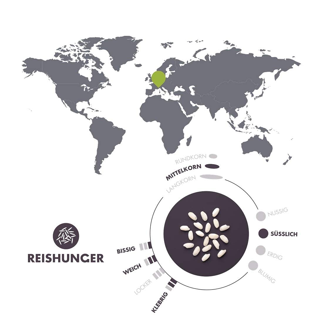 REISHUNGER BIO Milch Reis – 3 x 3 kg – Sorte: Arborio | Perfekt für klassischen Milchreis – Italienischer Arborio Reis mit extra großem Korn