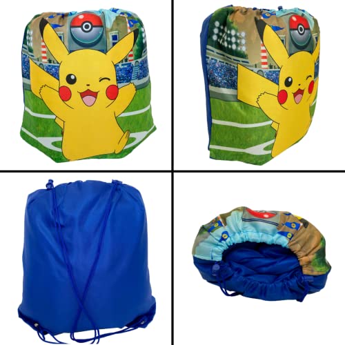 Pokémon Anime Kids Soft Lightweight 2 Piece Sleeping/Slumber Bag And Sling Bag Set, 46"(L) X 26"(W) (Official Licensed Pokémon Product) By Franco #TOP6