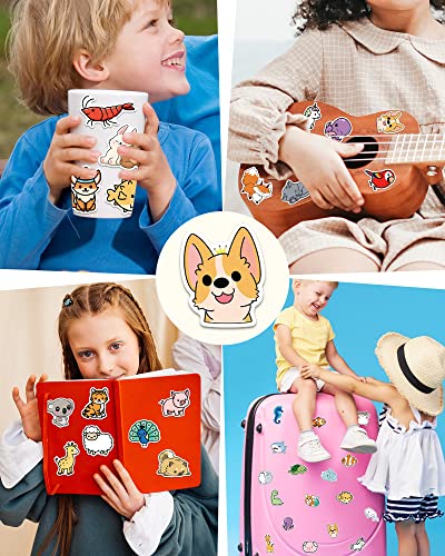 Benresive 100ANIMALDENG 100 Pcs Cute Animal Stickers For Kids, Water Bottle Stickers For Kids Waterproof, Vinyl Laptop Kids Stickers Pack, Kids Classroom Prizes thumb #1