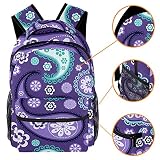 Plecak szkolny Paisley Bookbags Twilled Cloth Backpack Casual dla dziewcząt chłopców, Wielokolorowy 01, 29.4x20x40cm/11.5x8x16 in
