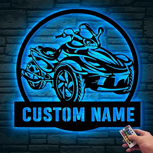 Image of Custom Motocycle Metal Wall Art LED Lights Personalized Dirt Bike Name Sign, Gift For Dirt Bike Lovers, Wall Hanging, Home Decor, Birthday Gift, Christmas Gift