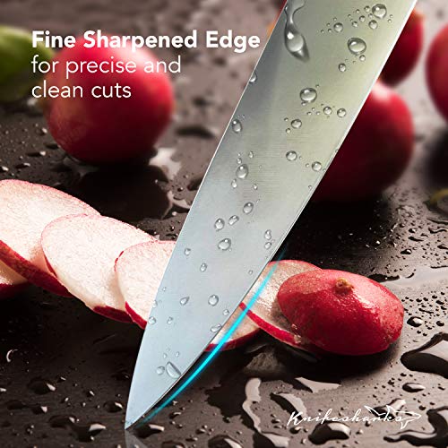 Knifesharks Chef Knife 8 Inch - Japanese Super Steel - Razor Sharp, Superb Edge Retention, Rust-Proof, Stain & Corrosion Resistant Chefs Knives #TOP3