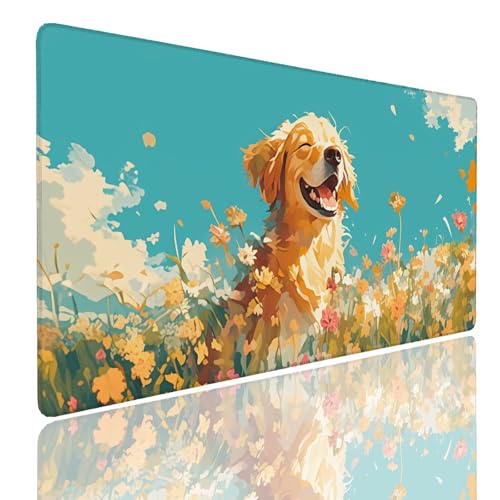 Tapis souris gamer large étanche avec bords cousus pour une glisse fluide