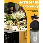 Graduation Decorations Table Cloth for Rectangle Table and Table Runner Set - 3+3 Pack, Black and Gold Plastic Tablecloth Disposable for Birthday, Wedding, Baby Shower, New Year - Image 4