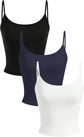 Womens Camisole Tank Tops Sleeveless Adjustable Spaghetti Strap Tank Top for Women Sports Going Out