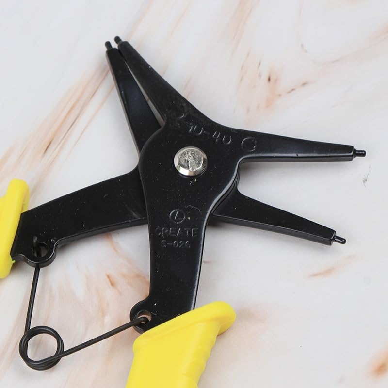 Miniatura 7 de 1 unids 2 en 1 alicates de doble propósito, alicates de circuito internos y externos, alicates de desmontaje de resorte, abrazadera interna y