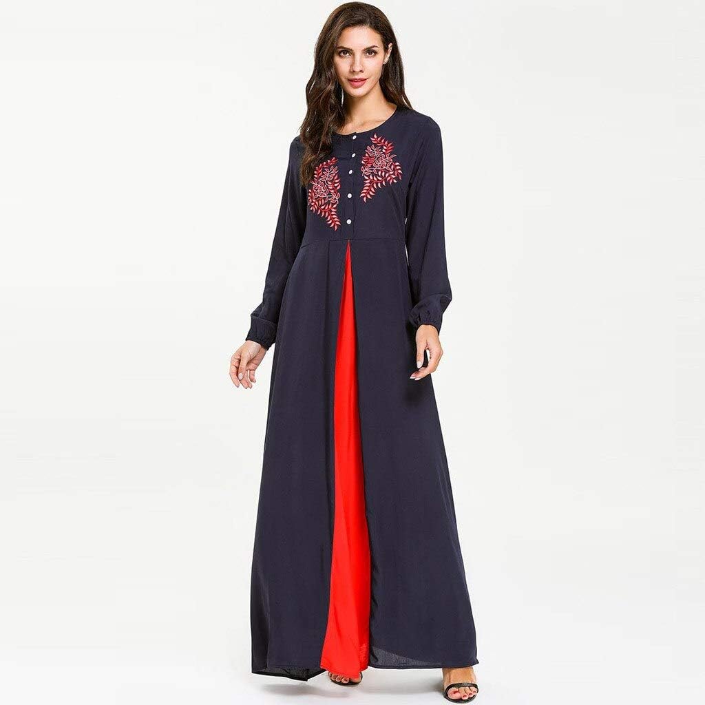 YUANCHENGabayas for women muslim long abaya beautiful muslim dresses Middle Eastern Long Dress Cotton Middle Eastern Abaya W903