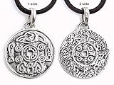 Chinese Lucky Coin Necklace 925 Sterling Silver-Feng Shui Pendant Charm-Attracting Money Good Luck Amulet Medallion-Fortune Wealth Success Ancient Magic Talisman-Handmade Jewelry for Men Women