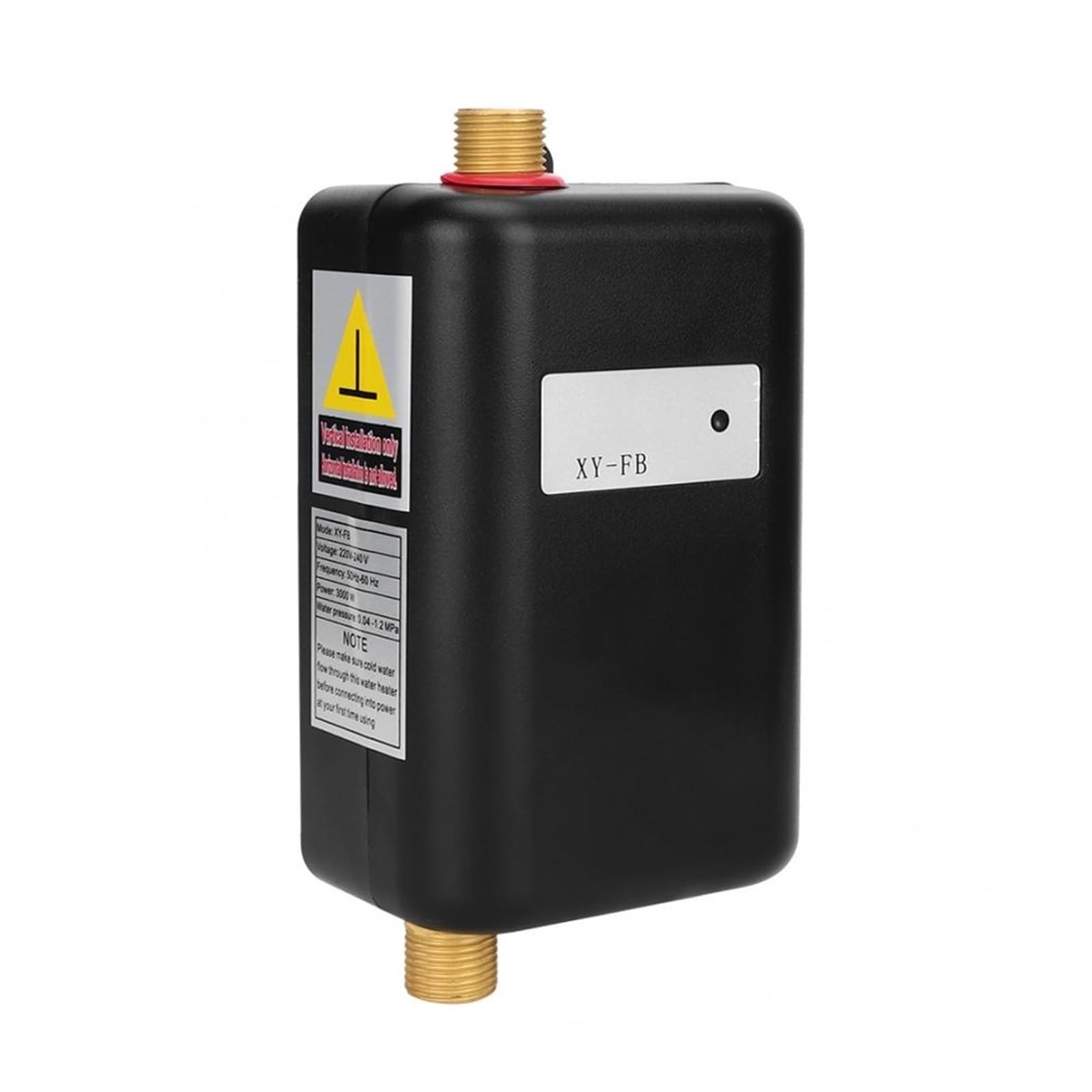 Mooilko Nero 3800W Electric Water Heater Instantaneous Tankless Instant Hot Water Heater Kitchen Bathroom Shower Flow Water Boiler Easy To Use(Nero)