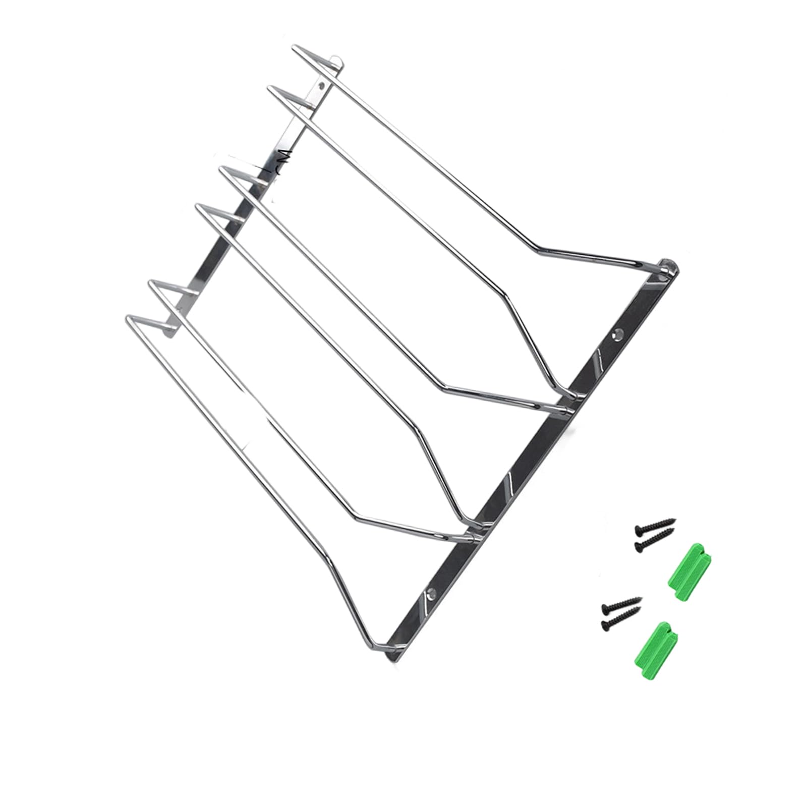 LUCKGONI Nonrust Steel Wine Glass Holder Innovative Space Saving Hanging Rack For Kitchen Cabinet Under Mount Storage