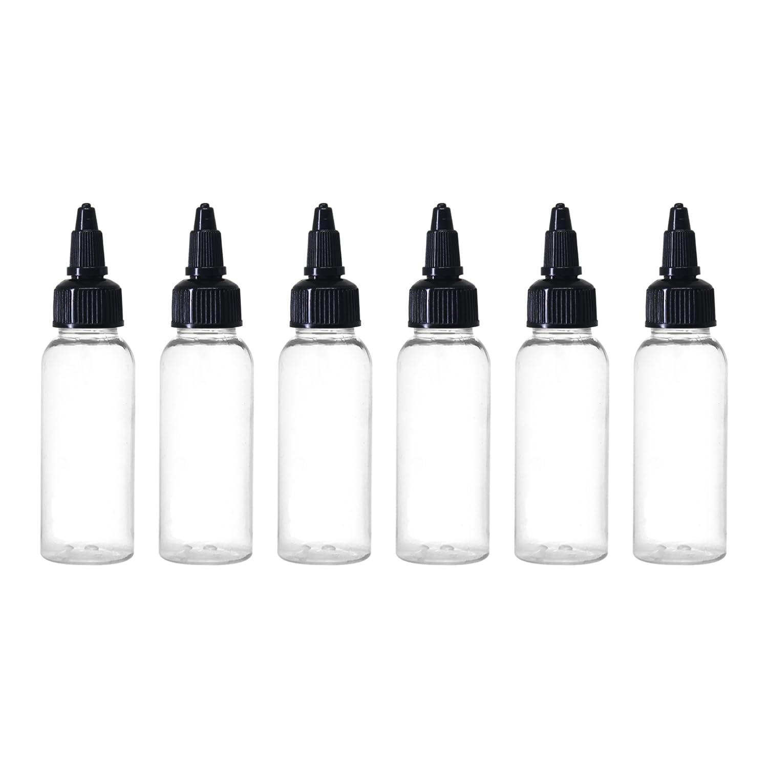 nsb herbals 30ml black twist top applicator with transparent bottle, refillable, open/close nozzle for applying hair oil,shampoos, diy care and medicine directly on scalp and hair roots (6)