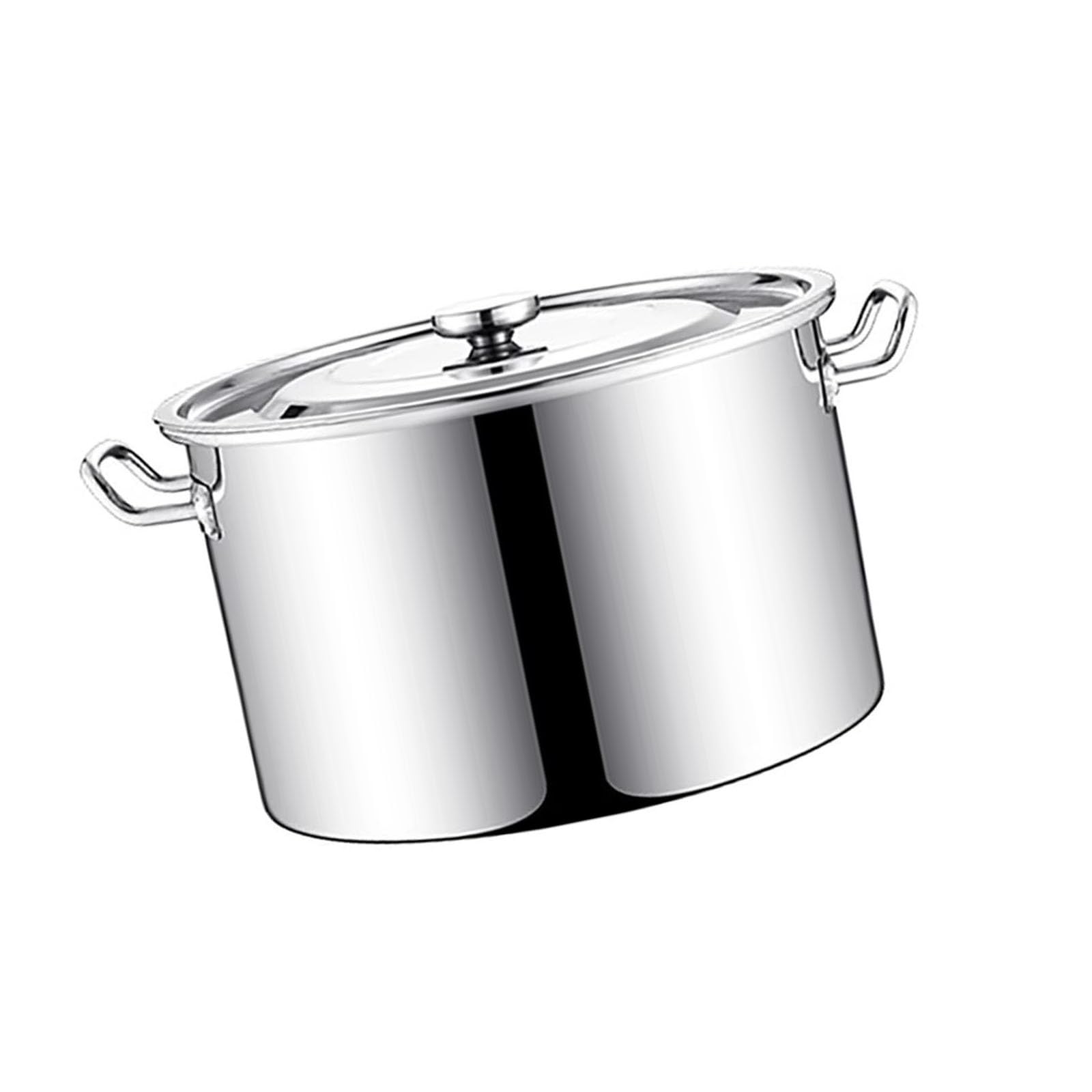 Generico Pentola in Acciaio Inossidabile con Coperchio - Pentola per zuppa Resistente da 8-55 Litri, pentola Profonda con Fondo Composito, Ideale per bollire, stufare e Cucinare pasti abbondanti