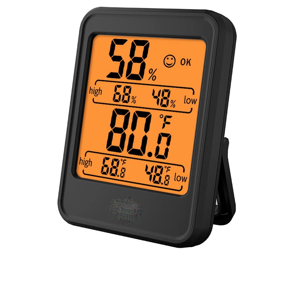 JFDBGU Igrografo for Interni Igrometro retroilluminato Misuratore di Temperatura Digitale for Uso Domestico Stazione meteorologica(Blue,White)