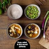 Moritz & Moritz VIDA 4x Miso zestaw misek 12 cm Ø - japoński ceramiczny zestaw naczyń do zupy miso, dipów i przekąsek