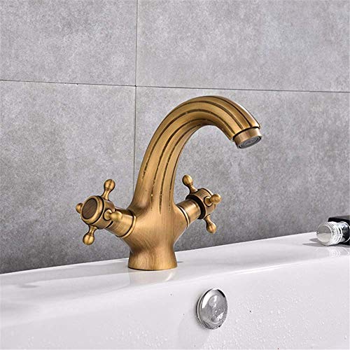 Robinet cuisine robinet double poignées mélangeur eau chaude froide