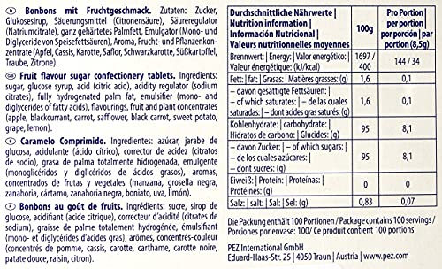 PEZ Sauer Mix, 100er Pack (850g) Nachfüll-Box