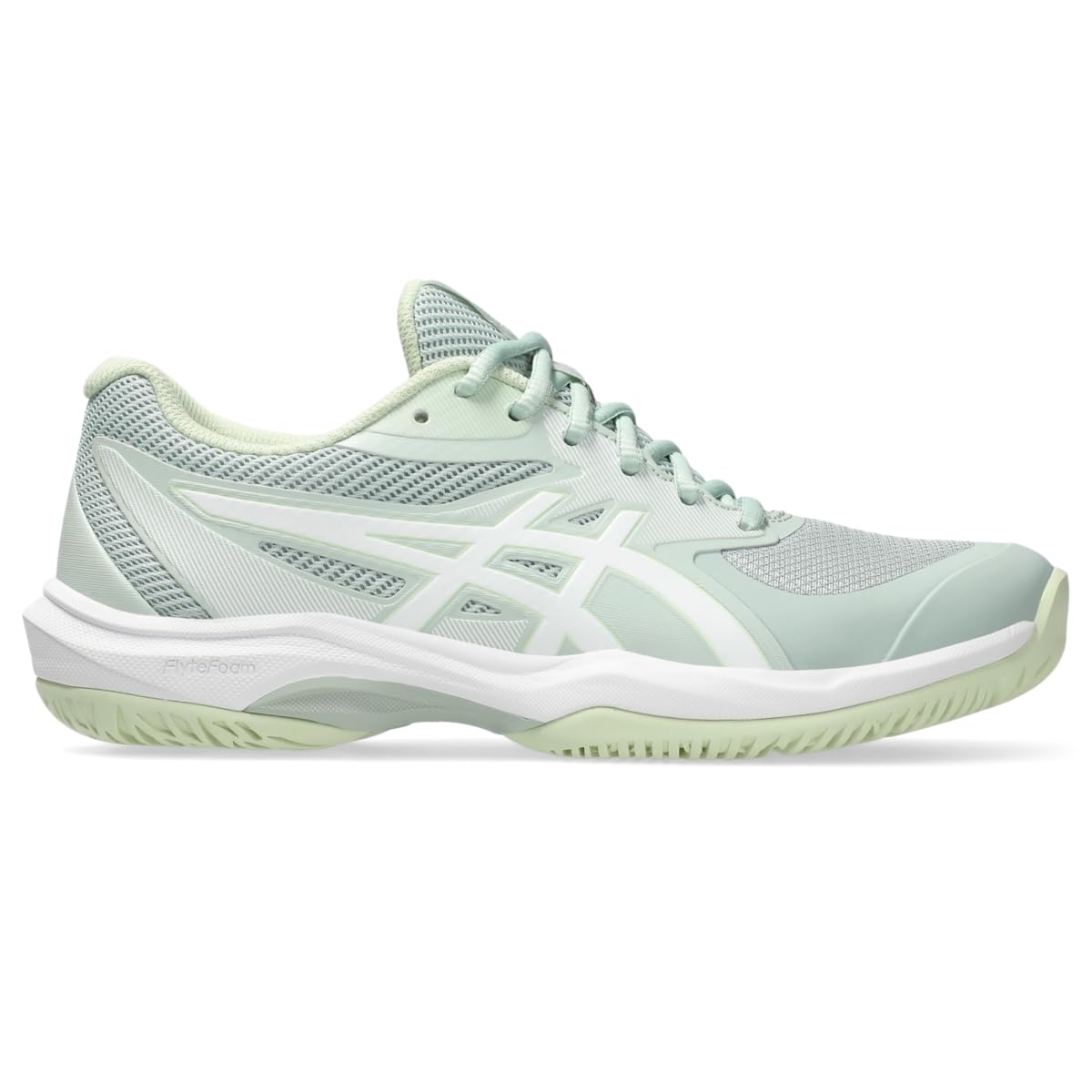 Asics Women's Game FlyteFoam Tennis Shoes, 10, Lichen Rock/White