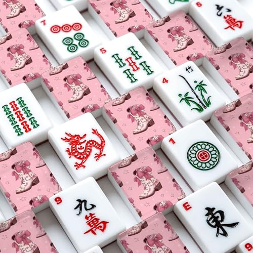 Set Americano de Fichas de Mahjong Acrílico 166 Piezas miniatura 4