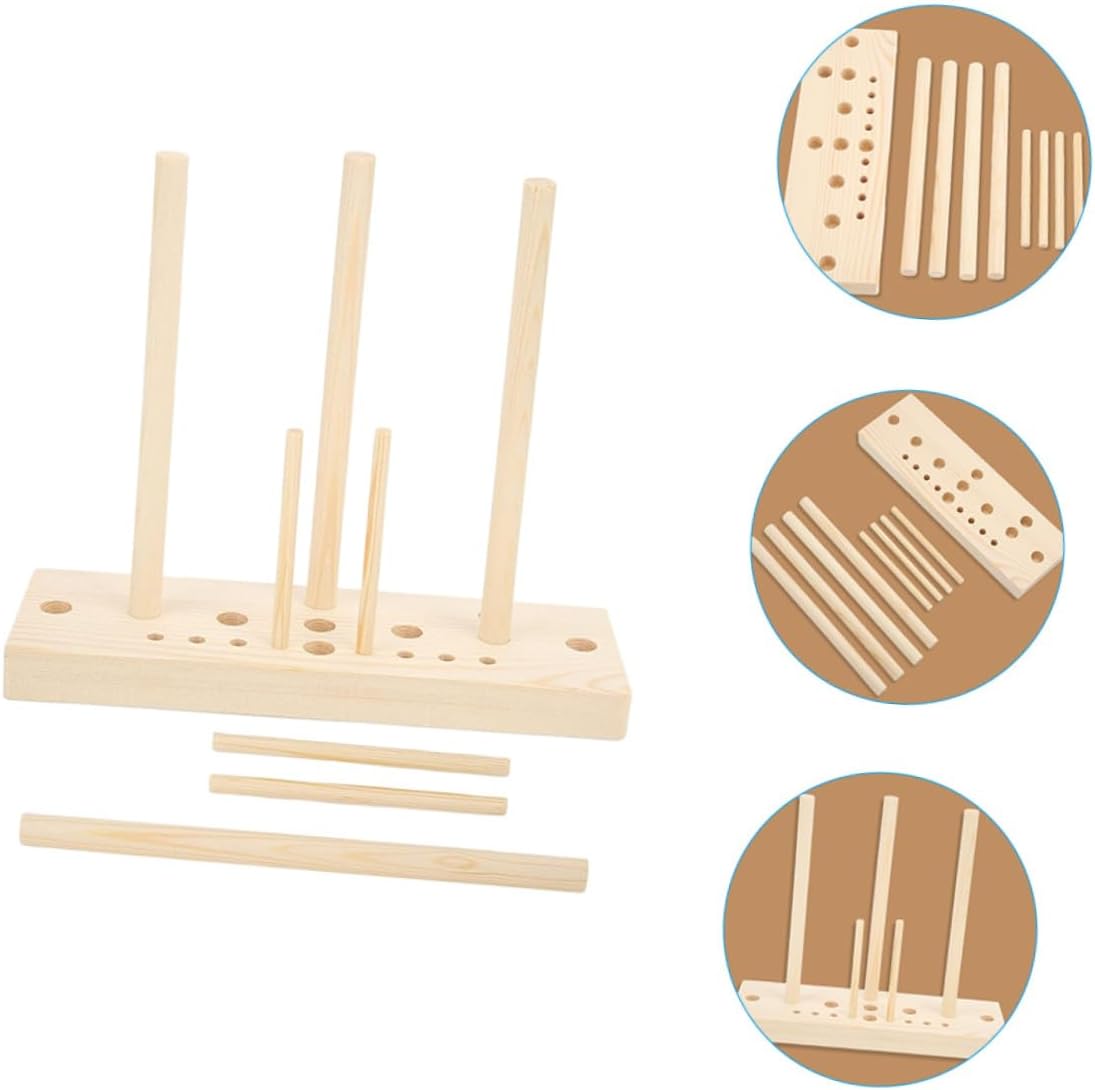 jojofuny 5-in-1 Wooden Bow Maker Tool for DIY Ribbon Crafts Multi-Functional and Easy to Use Bow Making Kit for Wreaths and Decorations