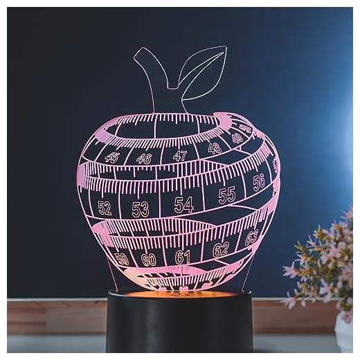 Luminária LED 3D de Mesa/Luz Noturna Presente Criativo/Decoração - maça, nutricionista