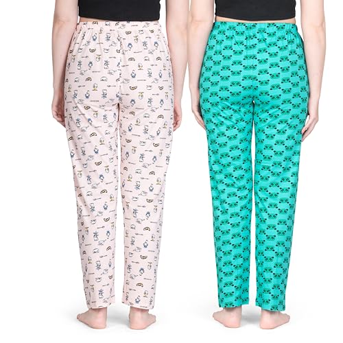 Image of ARIEL Women's Cotton Printed Pyjama pack of 2