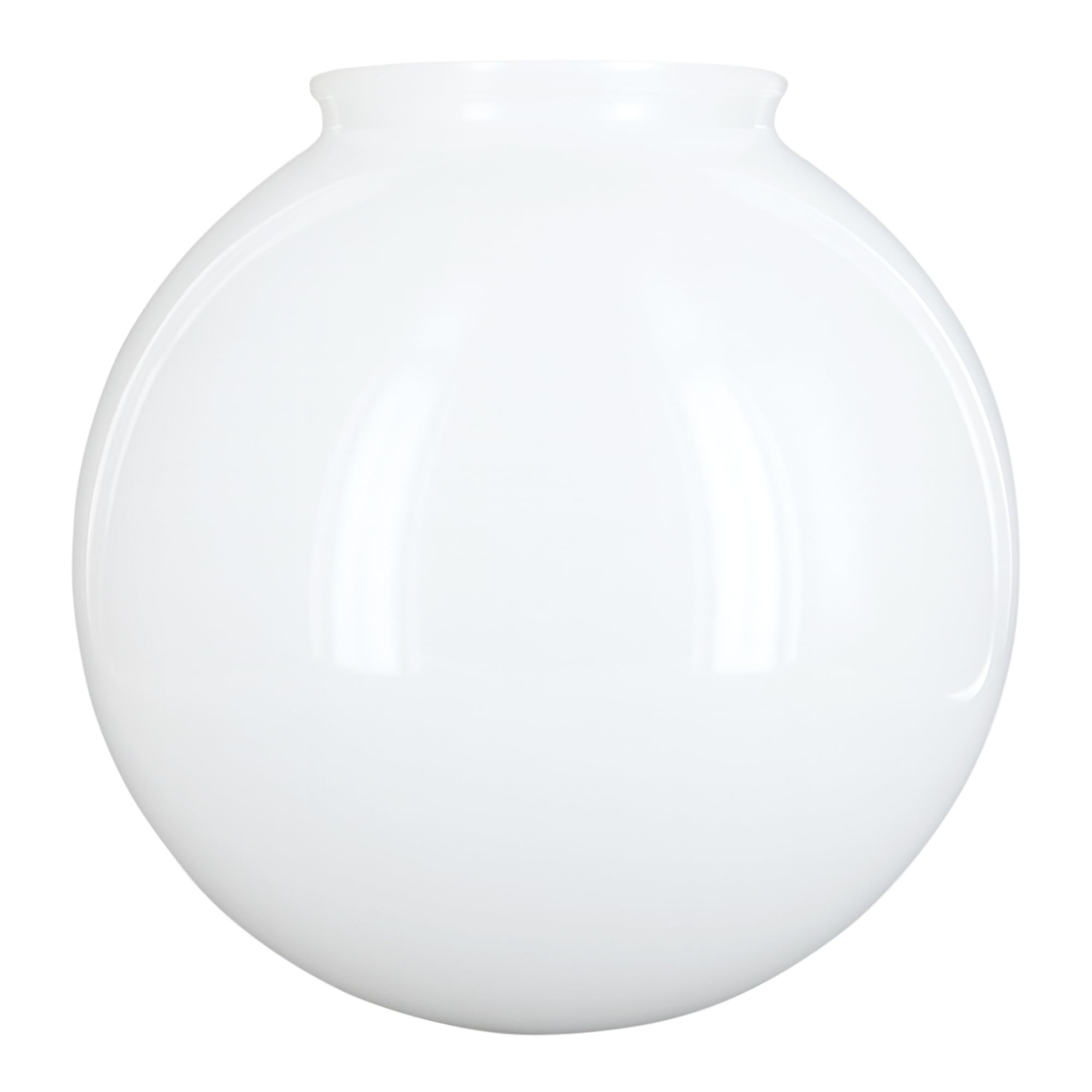 KOR K21815 – 6-Inch White Glass Globe Lamp Shade with 3.25-Inch Fitter Opening – Replacement for Compatible Lighting Fixtures