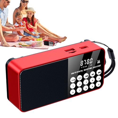 Zunetsutock Radio Portátil Am FM - Radio Meteorológico Digital Recargable - Equipo de Supervivencia con Linterna, Toma para Auriculares y Accesorio para Campamento a Pilas para Personas Mayores,