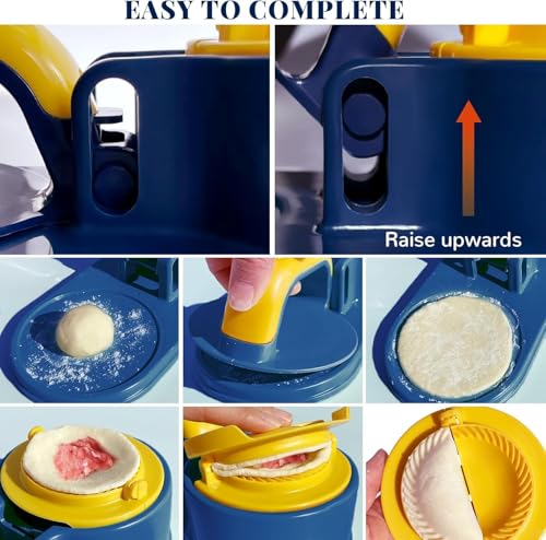 Image of Vankor 3 in 1 Momos Maker Machine, Skin Press Gujiya Mould Dumpling Maker, Momo Maker Mould Kitchen Dumpling Tool for Ghughra Kajjikayalu Karanji Puri and Samosa Maker