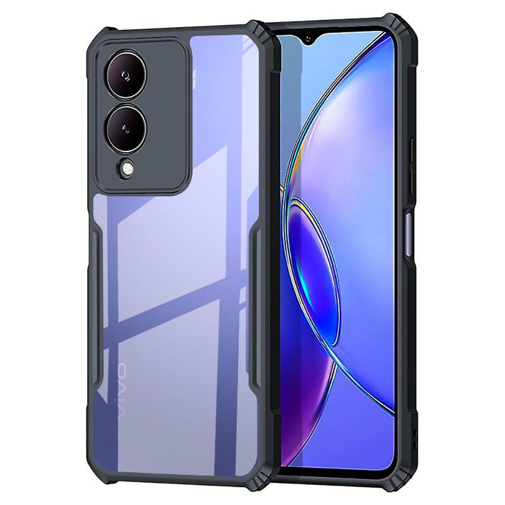 Amazon Brand- Solimo Mobile Cover (Soft & Flexible Back Case with Cushioned Edges) for Vivo Y17s 4G / Y28 5G (Black) (B0CRV331YB) Amazon Price History, Amazon Price Tracker