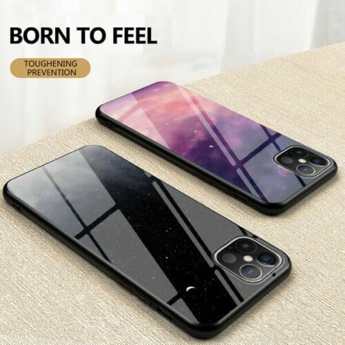 Coque Oppo Reno 12 5G silicone dos verre rigide motif étoiles antichoc - 4