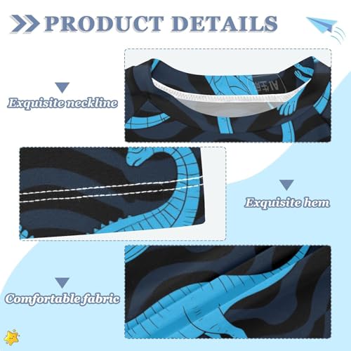 Animal Dinosaur Fluorescence Blue Black Short Sleeve Matching Bathing Suits for Kids Swimsuits for Little Girls Girls Swimsuit with Rashguard for 3-12 Years trajes de bano para nina3