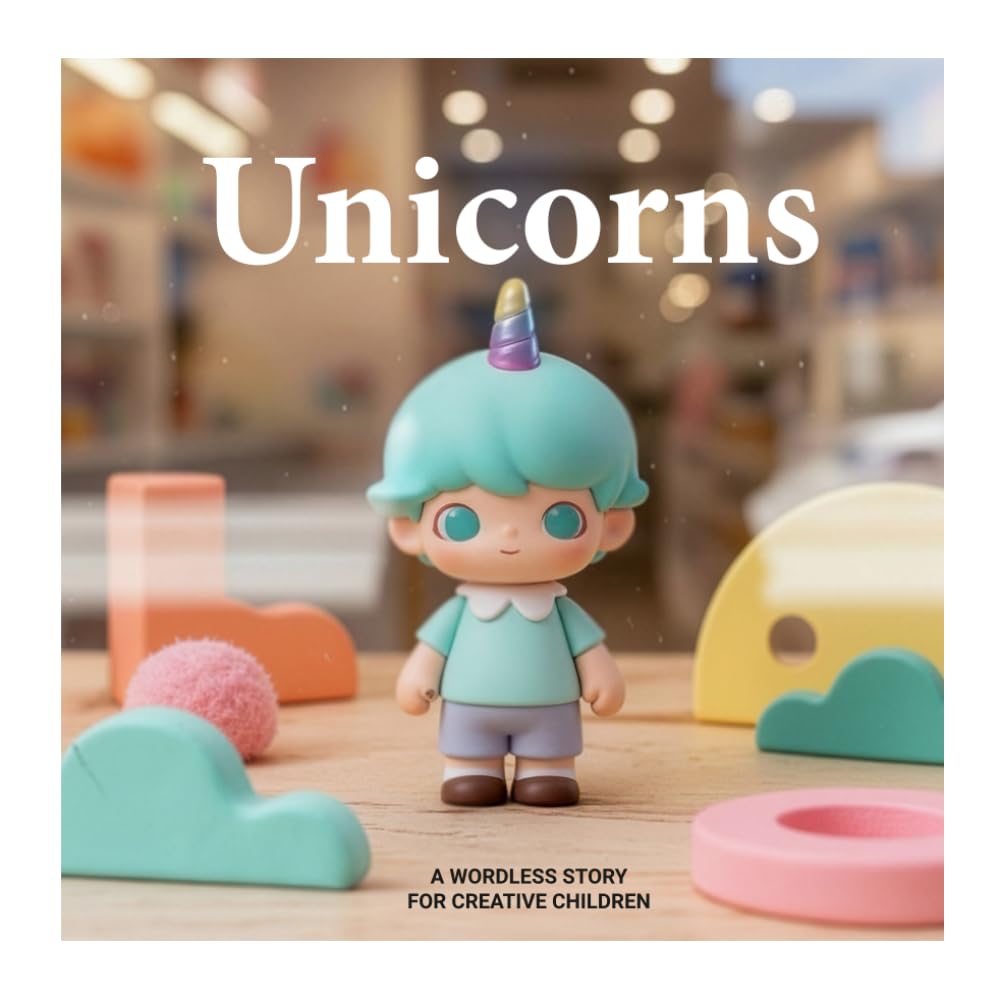 Unicorns: A WORDLESS STORY FOR CREATIVE CHILDREN (LA INVASIÓN DE LOS UNICORNIOS)