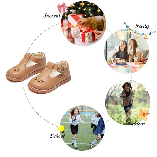 Image of Felix & Flora Toddler Little Girl Mary Jane Dress Shoes - Ballet Flats for Girl Party School Shoes