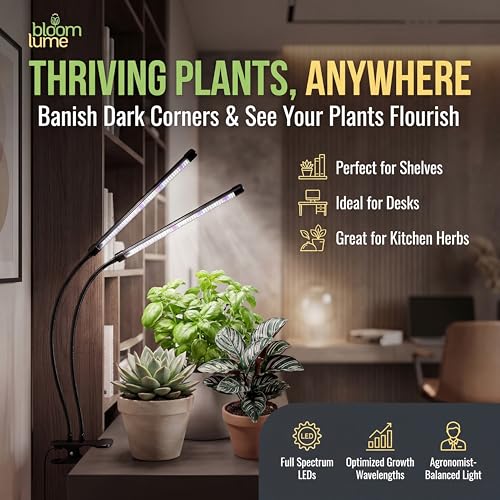 Bloom Lume LED Grow Lights for Indoor Plants Full Spectrum - Features Multi Mode Color Spectrums, Dimmable, Auto Timer,  - Additional View