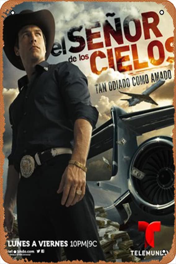 Póster de metal para pared, letrero de hojalata de El Señor de los Cielos, póster de celebridad, póster de película de televisión, regalo retro,