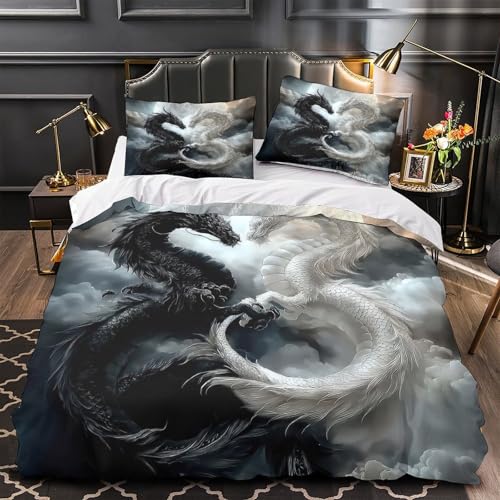 Parure de lit oiseau mythique fermeture éclair microfibre résistante