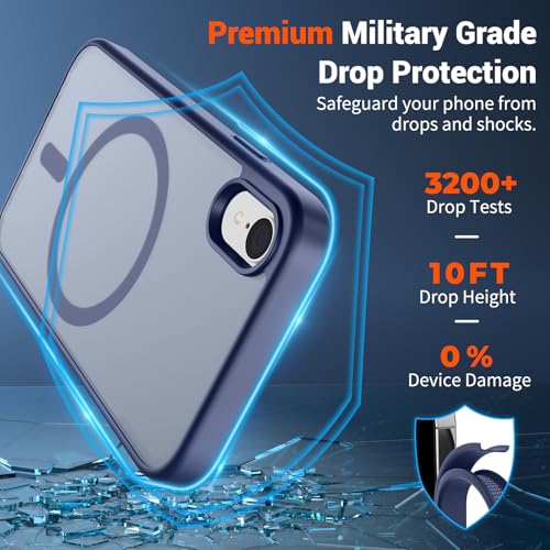 Image of SUPFINE Magnetic for iPhone XR Phone Case Lavender Gray | Translucent Matte, Compatible with MagSafe, Military Grade Drop Proof, Rugged Shockproof Protective