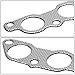DNA Motoring GKTSET-IS300 Aluminum Exhaust Manifold Header Gasket Set Replacement,Metallic
