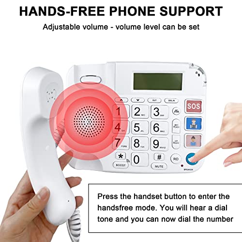 Big-Button-Phone-Corded-Telephone-with-Speaker-Hands-Free-Dial-Photo-Memory-Corded-Phone-SOS-Desk-Telephones-with-One-Button-Call-Digit-Numbers