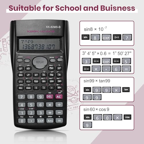 Calculadora científica de 10 peças, calculadora de 2 linhas, calculadora matemática, calculadora de