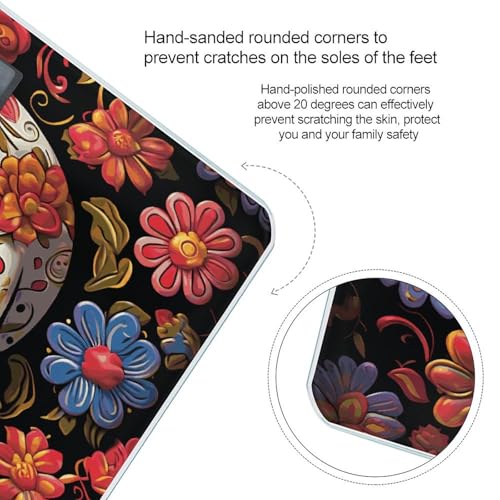 Báscula digital de baño estilo Sugar Skulls con pantalla grande miniatura 4