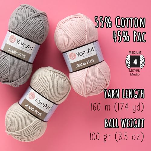 Image of 55% Cotton 45% Polyacrylic, 100 g (3.5 oz) Pack of 39