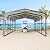 Unovivy 15x25 FT Metal Carport, Large Outdoor Heavy Duty Carport with Galvanized Steel Roof and 4 Support Feet, Spacious Vehicle Shelter for Cars, Boats, RVs, and Outdoor Equipment