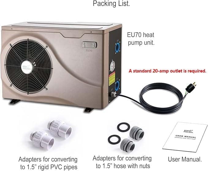 Bomba de calor eléctrica para piscina 20000 BTU 120V miniatura 8