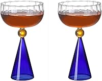 Vista 9 de Juego de copas de vino creativas de grano vertical, copas de champán, cócteles, tazas de café, cristalería para el hogar, bar/fiesta, verde, 4