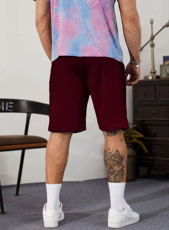 JMIERR Mens Cotton Sweat Shorts with 3 Pockets Workout Lounge Jogger Athletic Shorts 7 inch Inseam Running Shorts - Image 3